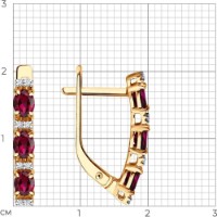 Cercei SOLOVOV JEWELRY 51-220-02157-2 2,76g imaginea #4 — magazin online Desire.md