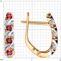 Cercei SOLOVOV JEWELRY 51-220-02372-2 2,43g imaginea #3 — magazin online Desire.md