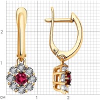 Cercei SOLOVOV JEWELRY 51-221-01776-3 3,37g imaginea #2 — magazin online Desire.md