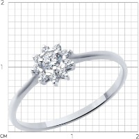 Inel SOLOVOV JEWELRY 52-110-02267-1 s.17 1,2g imaginea #2 — magazin online Desire.md