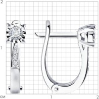 Cercei SOLOVOV JEWELRY 52-220-01673-1 2,4g imaginea #2 — magazin online Desire.md