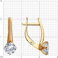 Cercei SOLOVOV JEWELRY 51-120-01794-1 2,48g imaginea #3 — magazin online Desire.md
