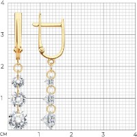 Cercei SOLOVOV JEWELRY 51-121-00480-1 2,35g imaginea #3 — magazin online Desire.md
