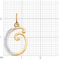 Pandantiv SOLOVOV JEWELRY 51-130-02884-1 0,84g imaginea #3 — magazin online Desire.md