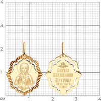 Pandantiv SOLOVOV JEWELRY 51-132-02443-4 0,83g imaginea #2 — magazin online Desire.md
