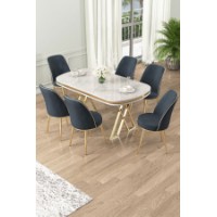 Комплект для столовой Hanah Home Lai White Gold Anthracite