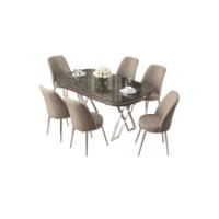 Set mobilă pentru bucătărie Hanah Home Lai Anthracite Chrome Cappuccino imaginea #2 — magazin online Desire.md