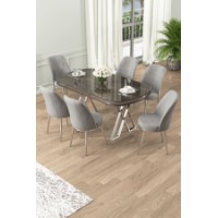 Комплект для столовой Hanah Home Lai Anthracite Chrome Grey