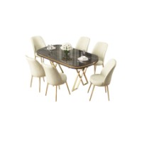 Комплект для столовой Hanah Home Lai Anthracite Gold Cream фото №2 — интернет-магазин Desire.md