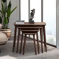 Набор журнальных столиков Hanah Home Luci Walnut 4pcs фото №2 — интернет-магазин Desire.md