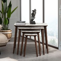 Set măsuţe cafea Hanah Home Luci White 4pcs imaginea #2 — magazin online Desire.md