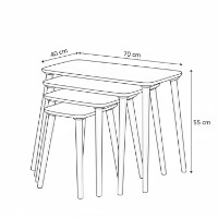 Набор журнальных столиков Hanah Home Luci Oak 4pcs фото №8 — интернет-магазин Desire.md