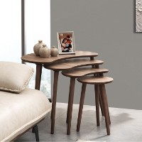 Set măsuţe cafea Hanah Home Moon Walnut 4pcs imaginea #3 — magazin online Desire.md