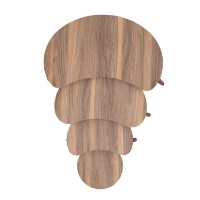 Set măsuţe cafea Hanah Home Moon Walnut 4pcs imaginea #8 — magazin online Desire.md