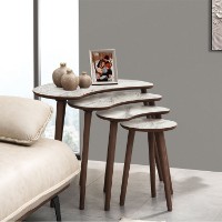 Набор журнальных столиков Hanah Home Moon White 4pcs фото №3 — интернет-магазин Desire.md