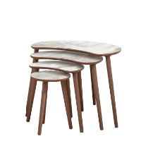 Набор журнальных столиков Hanah Home Moon White 4pcs фото №5 — интернет-магазин Desire.md