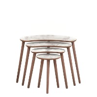 Набор журнальных столиков Hanah Home Moon White 4pcs фото №6 — интернет-магазин Desire.md