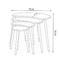 Набор журнальных столиков Hanah Home Moon White 4pcs фото №8 — интернет-магазин Desire.md
