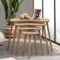 Набор журнальных столиков Hanah Home Moon Oak 4pcs фото №2 — интернет-магазин Desire.md
