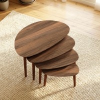 Набор журнальных столиков Hanah Home Nora Walnut 4pcs фото №2 — интернет-магазин Desire.md