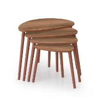 Набор журнальных столиков Hanah Home Nora Walnut 4pcs фото №3 — интернет-магазин Desire.md