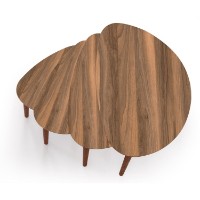 Набор журнальных столиков Hanah Home Nora Walnut 4pcs фото №5 — интернет-магазин Desire.md