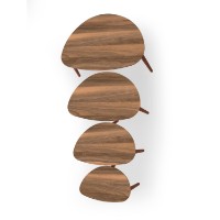 Набор журнальных столиков Hanah Home Nora Walnut 4pcs фото №6 — интернет-магазин Desire.md