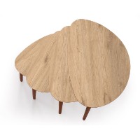 Набор журнальных столиков Hanah Home Nora Oak 4pcs фото №5 — интернет-магазин Desire.md