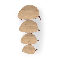 Набор журнальных столиков Hanah Home Nora Oak 4pcs фото №6 — интернет-магазин Desire.md