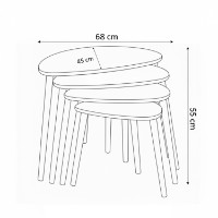 Набор журнальных столиков Hanah Home Nora Oak 4pcs фото №7 — интернет-магазин Desire.md