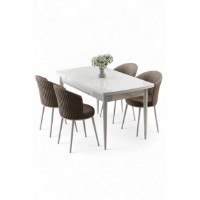 Set mobilă pentru bucătărie Hanah Home Asfel White Cappuccino imaginea #2 — magazin online Desire.md