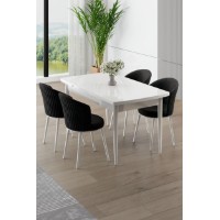 Set mobilă pentru bucătărie Hanah Home Asfel White Black