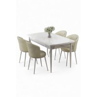 Set mobilă pentru bucătărie Hanah Home Asfel White Cream imaginea #2 — magazin online Desire.md