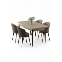 Комплект для столовой Hanah Home Asfel Travertine Cappuccino фото №2 — интернет-магазин Desire.md