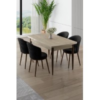 Комплект для столовой Hanah Home Asfel Travertine Black