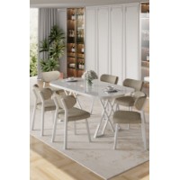 Комплект для столовой Hanah Home Axton White Cappuccino