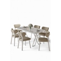 Комплект для столовой Hanah Home Axton White Cappuccino фото №2 — интернет-магазин Desire.md