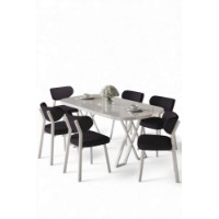 Комплект для столовой Hanah Home Axton White Anthracite фото №2 — интернет-магазин Desire.md