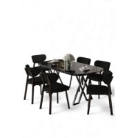 Set mobilă pentru bucătărie Hanah Home Axton Black Marble Black imaginea #2 — magazin online Desire.md