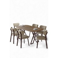 Комплект для столовой Hanah Home Axton Atlantic Pine Cappuccino фото №2 — интернет-магазин Desire.md