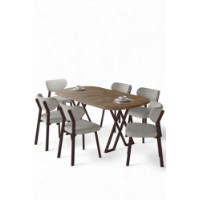 Комплект для столовой Hanah Home Axton Atlantic Pine Grey фото №2 — интернет-магазин Desire.md