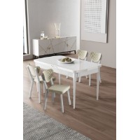 Комплект для столовой Hanah Home Exve White Cream