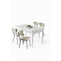 Комплект для столовой Hanah Home Exve White Cream фото №2 — интернет-магазин Desire.md