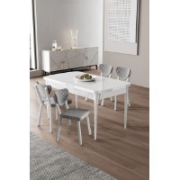 Комплект для столовой Hanah Home Exve White Grey
