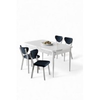 Комплект для столовой Hanah Home Exve White Anthracite фото №2 — интернет-магазин Desire.md
