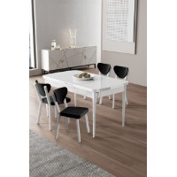 Комплект для столовой Hanah Home Exve White Black
