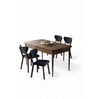 Комплект для столовой Hanah Home Exve Baroque Anthracite фото №2 — интернет-магазин Desire.md