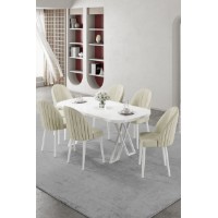 Комплект для столовой Hanah Home Kaye White Cream