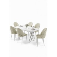Комплект для столовой Hanah Home Kaye White Cream фото №2 — интернет-магазин Desire.md