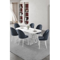 Комплект для столовой Hanah Home Kaye White Anthracite